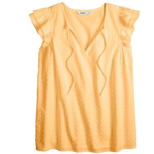 Sonoma Goods for life Double Ruffle Shoulder Tank